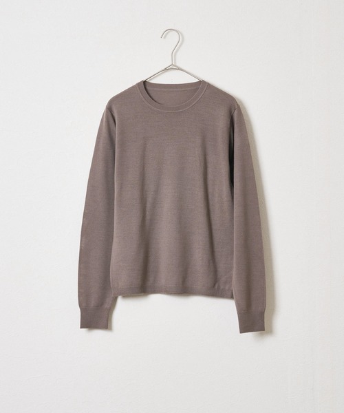 ニット セーター CASH WOOLクルーネックニットプルオーバー レディース