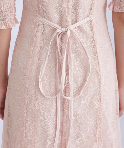 atlo（アトロ） ドレス ロング＆七分袖フォーマルドットチュール