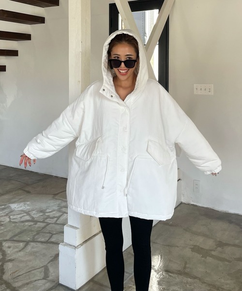 CHERI since1985 アウター ドローストリングフードパディング中綿