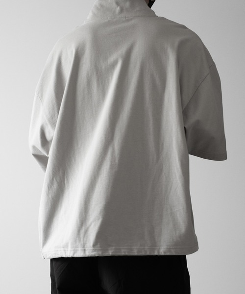 RUUBON tシャツ 「RUUBON」half zip cotton Tee / ハーフジップ