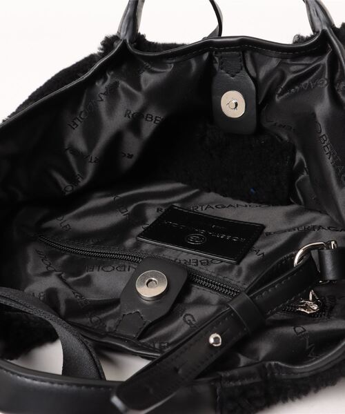 トートバッグ 「 ROBERTA GANDOLFI 」イタリア製 4WAY ボア×レザー トートバッグ レディースの画像