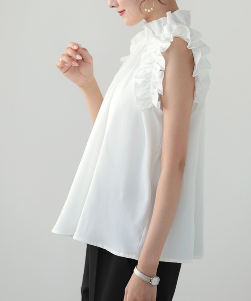 For Your Eyes Only/ノースリーブブラウス/S/--/BLK/FWSC460015ZO カットワークノースリーブブラウス（シャツ & ブラウス