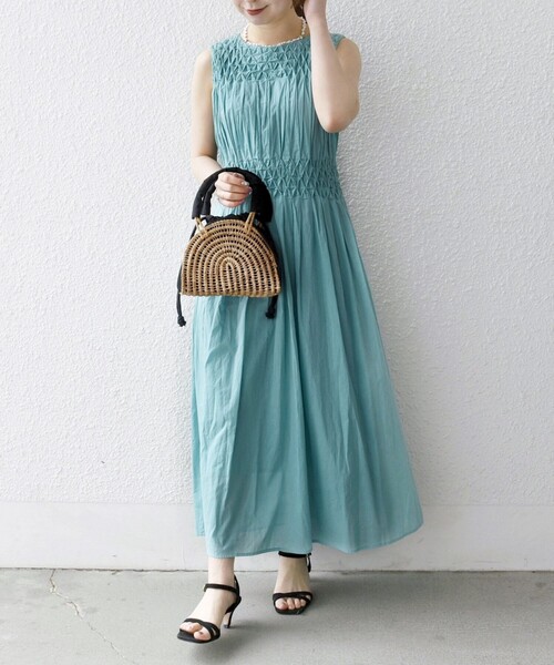 アーツアンドサイエンス　ノースリーブワンピース　ドレス　スモッキング SHIPS any ワンピース 「WEB限定」SHIPS any: ハンドスモッキング