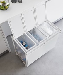 【新品未使用】蓋付き目隠し分別ダストワゴン タワー 45L 3分別 ホワイト 蓋付き目隠し分別ダストワゴン タワー 45L 3分別 ホワイト / tower