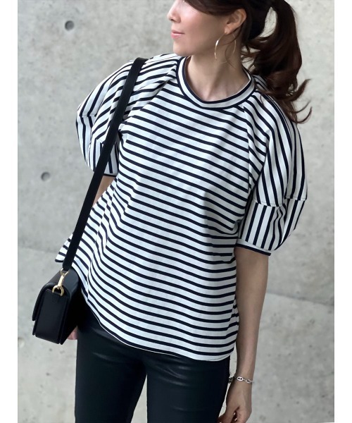 tシャツ 袖バルーンカットソー-手洗い可- レディース CELFORD tシャツ 袖バルーンデザインカットソー レディース