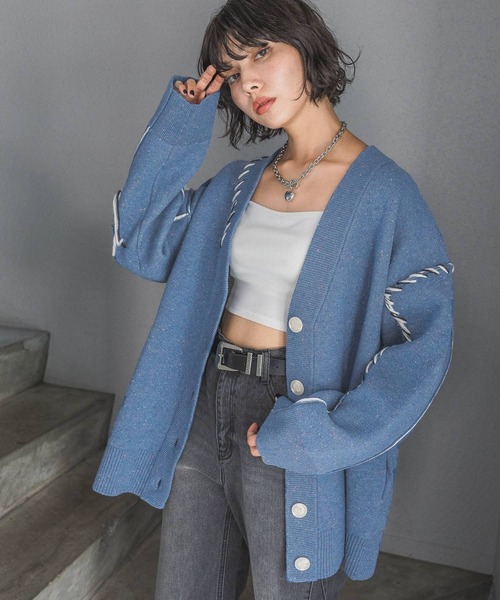 2月6日までの限定価格‼️ 【人気商品】WフェイスZIPカーディガン CAPRICIEUX LE'MAGE（カプリシューレマージュ）の「WフェイスZIP