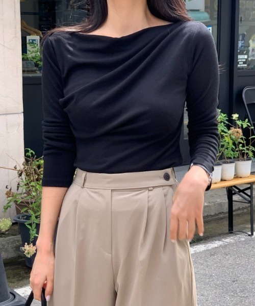 ABITOKYO tシャツ オフショルダー長袖カットソー レディース