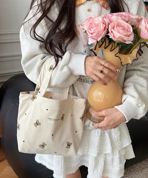 Mignonjour トートバッグ Mignonjour/くまコーデュロイ