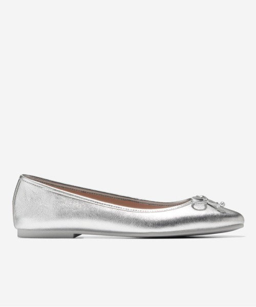 【未使用】COLE HAAN シルバーバレリーナシューズ 未使用COLE HAAN シルバーバレリーナシューズ コール ハーン COLE