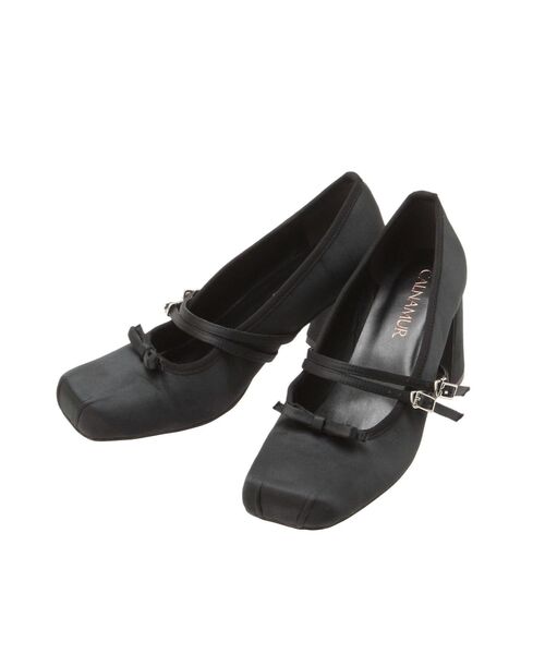 CALNAMUR パンプス BALLET CHUNKY HEEL SHOSE/バレエチャンキー