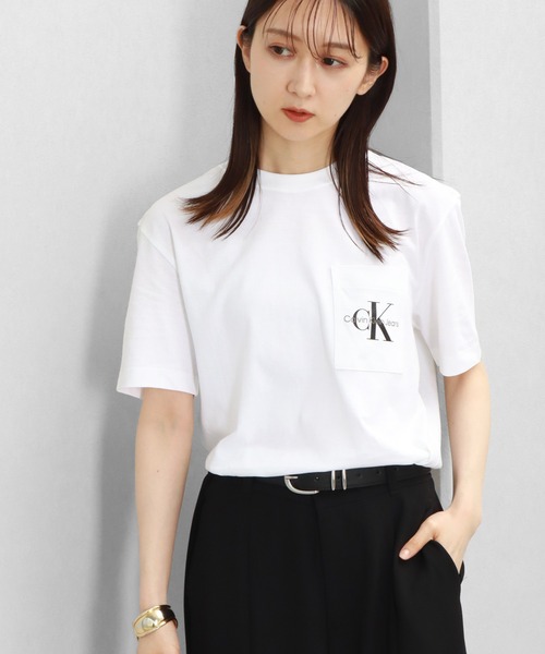 定番   Jeans コア モノグラム CK ロゴ 半袖 Tシャツ Calvin Klein Jeans ワケありアウトレット カルバンクライン T