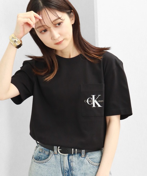 定番   Jeans コア モノグラム CK ロゴ 半袖 Tシャツ Calvin Klein Jeans ワケありアウトレット カルバンクライン T
