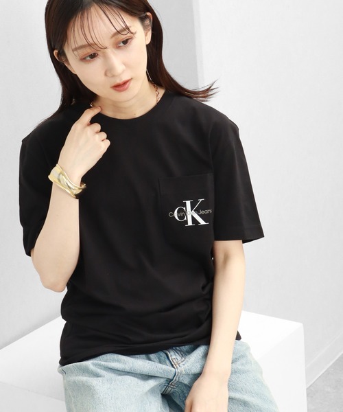 [  Jeans] CKクラシックモノグラムロゴ半袖Tシャツ Calvin Klein Jeans（カルバンクラインジーンズ）モノグラムロゴ