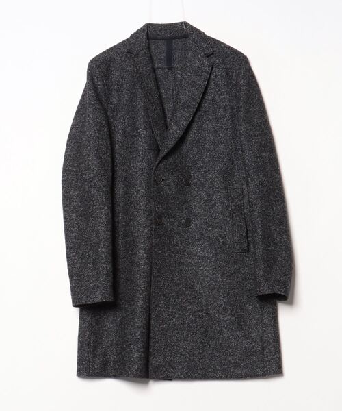 【美品】HARRIS WHARF LONDON チェスターコート46 M 英国製 HARRIS WHARF LONDON」 チェスターコート 46 グレー メンズ