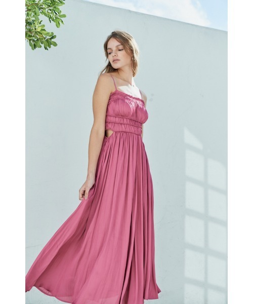 Estella.K ワンピース Julia Satin Long Dress シャーリング