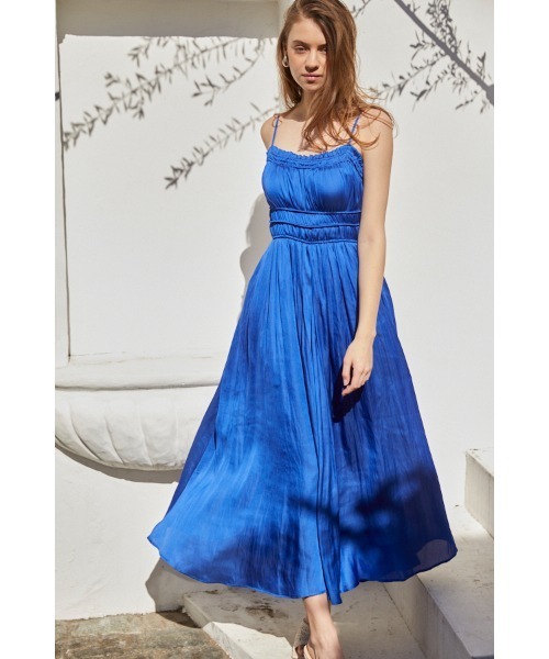 Estella.K ワンピース Julia Satin Long Dress シャーリング