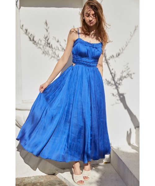 Estella.K ワンピース Julia Satin Long Dress シャーリング