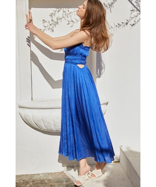 Estella.K ワンピース Julia Satin Long Dress シャーリング