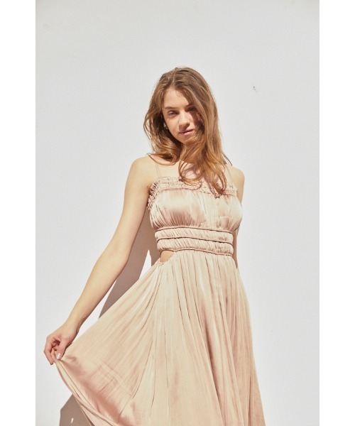 Estella.K ワンピース Julia Satin Long Dress シャーリング