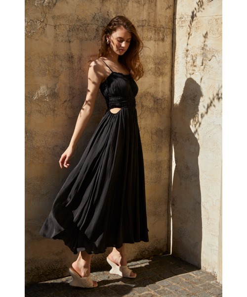 Estella.K ワンピース Julia Satin Long Dress シャーリング