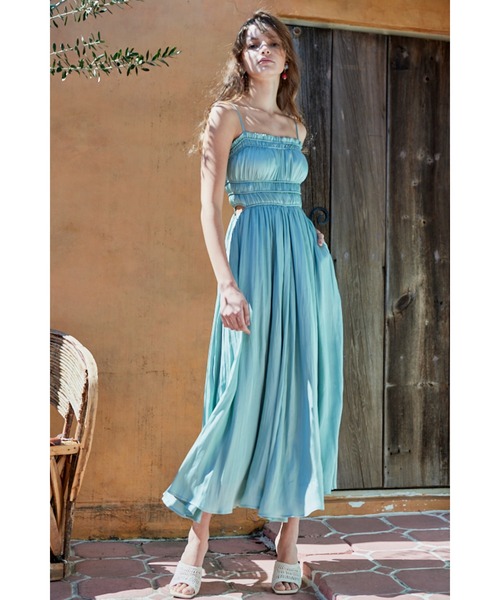 Estella.K ワンピース Julia Satin Long Dress シャーリング