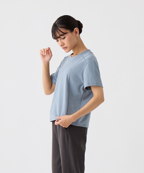 tシャツ ZEN WEAR 「インストラクター監修」着心地と動きやすさにこだわったソフトショート丈カットソー（裾調整なし） レディース