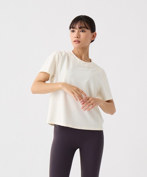 tシャツ ZEN WEAR 「インストラクター監修」着心地と動きやすさにこだわったソフトショート丈カットソー（裾調整なし） レディース ZEN WEAR tシャツ 「インストラクター監修」着心地と動きやすさ