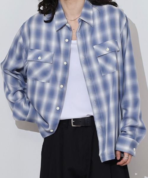 BIG MIKE（ビッグマイク） シャツ BIG MIKE Rayon Ombre Check Shirts