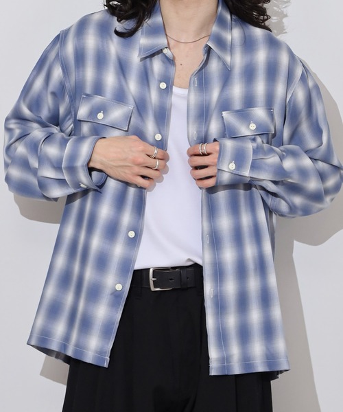 BIG MIKE（ビッグマイク） シャツ BIG MIKE Rayon Ombre Check Shirts