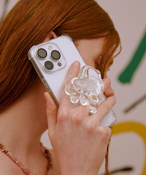 韓国発ブランド サードムーブメント スマホグリップ ミックス クリア