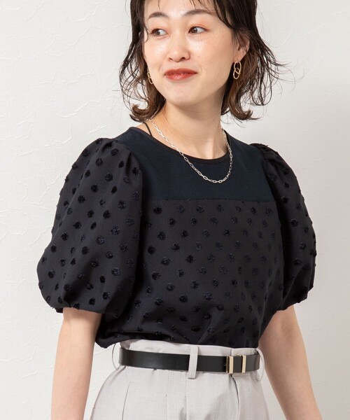 「NOLLEY'S Sophi」 長袖ブラウス 38 ブラック レディース NOLLEY'S Sophi（ノーリーズソフィ）の「テープチュール刺繍