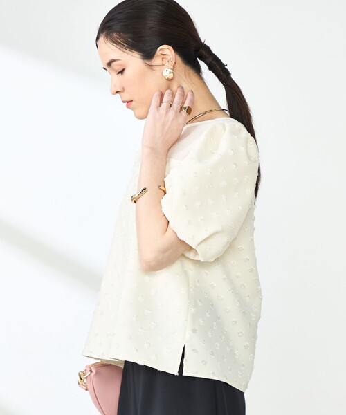 「NOLLEY'S Sophi」 長袖ブラウス 38 ブラック レディース NOLLEY'S Sophi ブラウス シャツ ドットジャガードバルーン