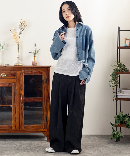 MILLION CARATS ブラウス シャツ ビッグカフス×ショート丈の最旬