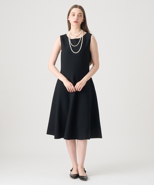 海外限定スパイク販売 ワンピース ANAYI フォーマル 秋冬 半袖 膝丈 無地 綺麗め 可愛い ワンピース
