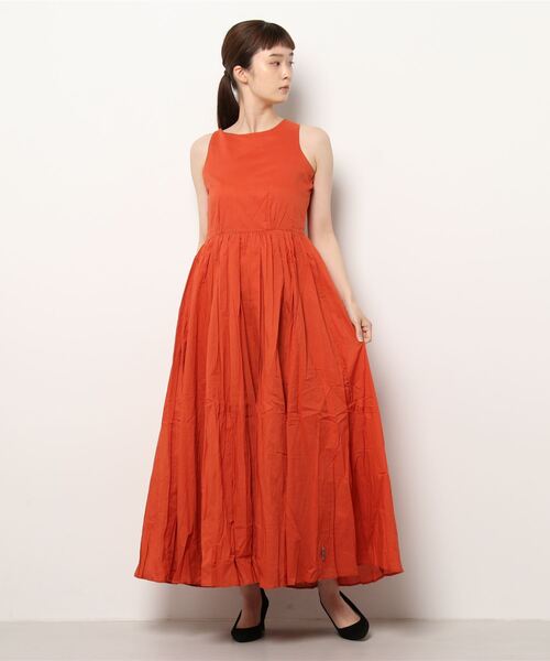 マリハ　ノースリーブワンピース￼￼ 36 MARIHA 「MARIHA」 ノースリーブワンピース 36 コーラル