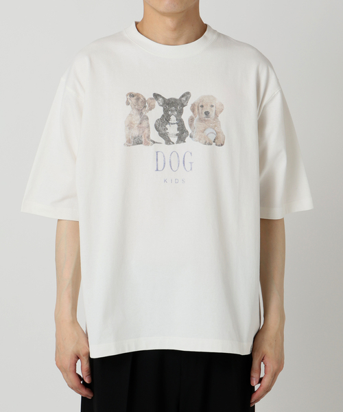 B.C STOCK tシャツ ドッグ・キャット柄 アソートクルーネックT
