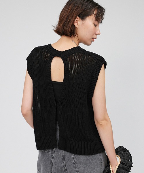 BABYLONE（バビロン） tシャツ バックスリットノースリーブプル 
