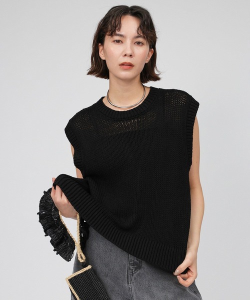 BABYLONE（バビロン） tシャツ バックスリットノースリーブプル 