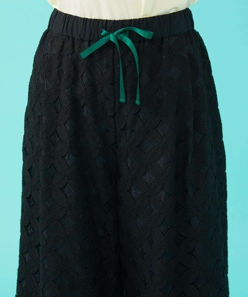 Jocomomola（ホコモモラ） パンツ Flor 総レースワイドパンツ