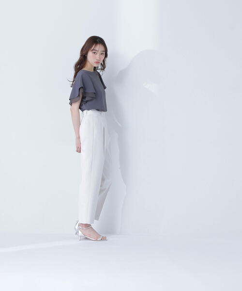 ブラウス シャツ シアーレイヤードフレアブラウス レディース NATURAL BEAUTY BASIC ブラウス シャツ シアーレイヤードフレア