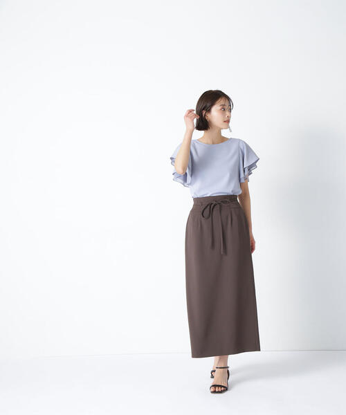 ブラウス シャツ シアーレイヤードフレアブラウス レディース NATURAL BEAUTY BASIC ブラウス シャツ シアーレイヤードフレア