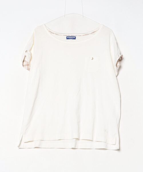 BURBERRY BLUE LABEL チェック柄Tシャツ 38 BURBERRY】ノバチェック柄 総柄 希少 ブルー 半袖Tシャツ 38