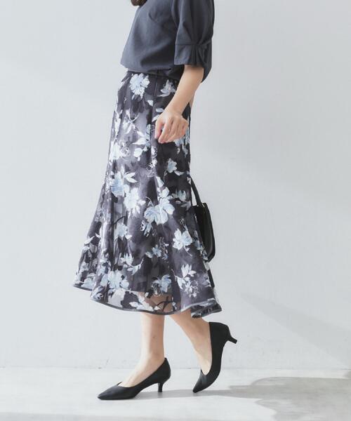 新品 SCAPA 花柄 マーメイドスカート サイズ40 2025 Spring & Summer | SCAPA