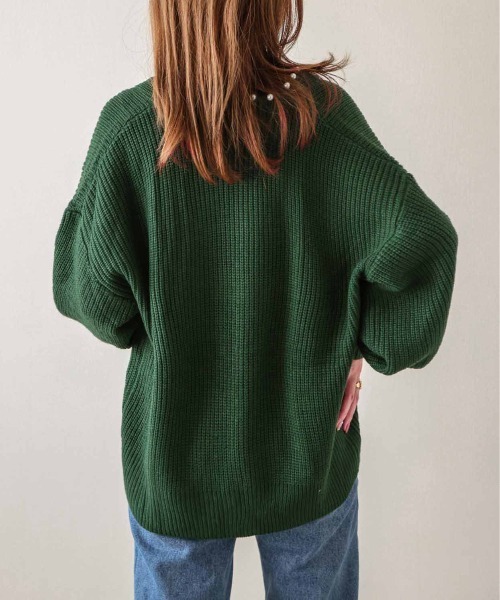 「SUGAR BISKET」 「La-gemme」ニットカーディガン フリー グレイッシュベージュ レディース_画像9