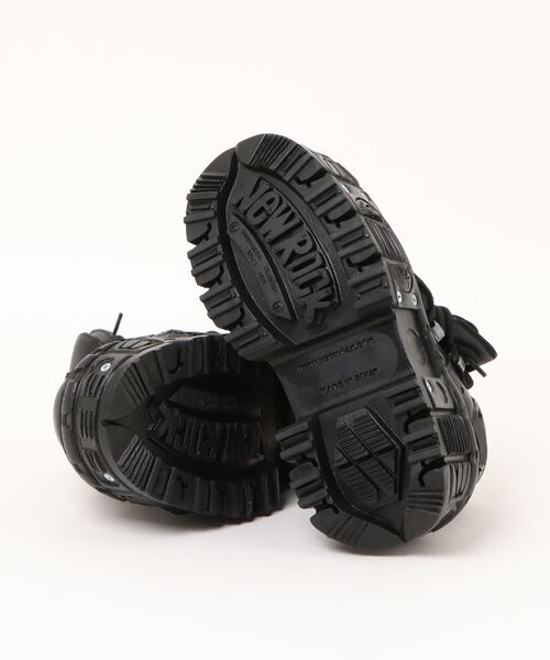 NEWROCK LLICコレクション｜アンクルブーツ M-TANK106-C2 ANKLE BOOT BLACK IMPERFECT TANK WITH LACES M-TANK106-C2
