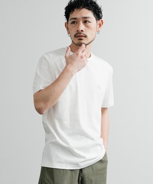 LOGOS（ロゴス） tシャツ 吸水速乾スパイラルヤーンワンポイントロゴ