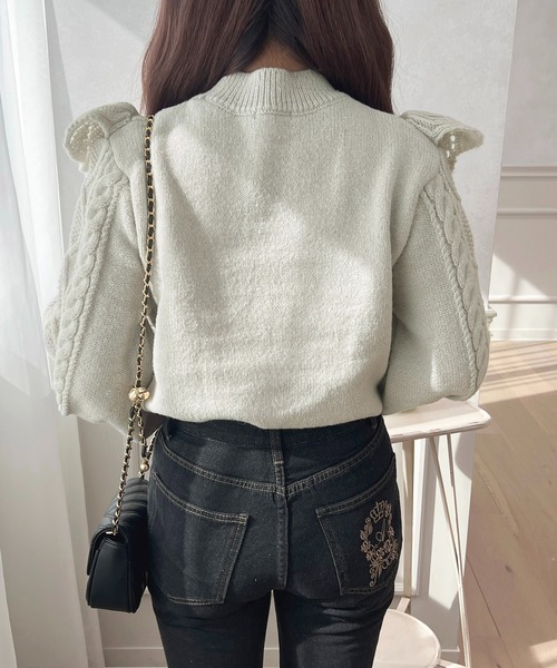 「apres jour」 長袖ニット X-LARGE ミント レディース_画像5