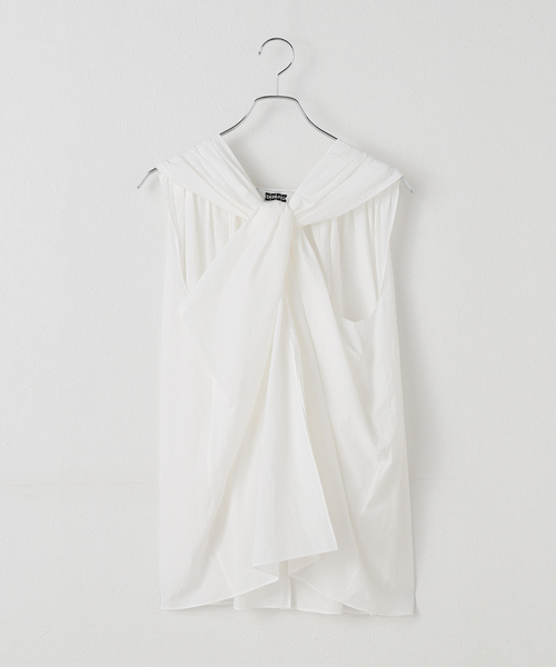 ブラウス シャツ EENK/インク Cross Neck Top レディース