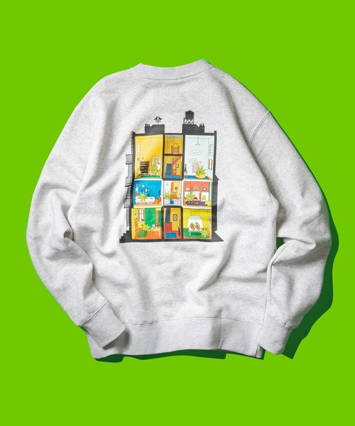 HUF / スウェット/L/コットン/GRY HUF（ハフ） スウェットカットソー X-LARGE アッシュグレー メンズ