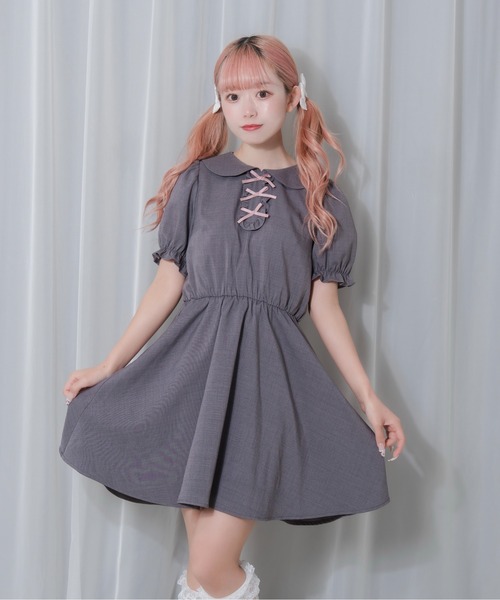 Honey Cinnamon ワンピース シアーエプロンセットワンピース